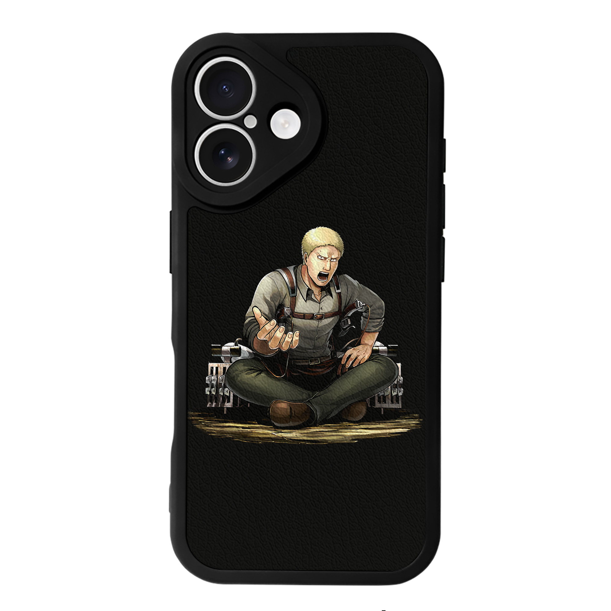 （画像用） 進撃の巨人 ライナー・ブラウン Attack on Titan Reiner Braun 【iPhone 16シリーズ対応】シリコンスマホケース（レザー調） 材質：シリコン